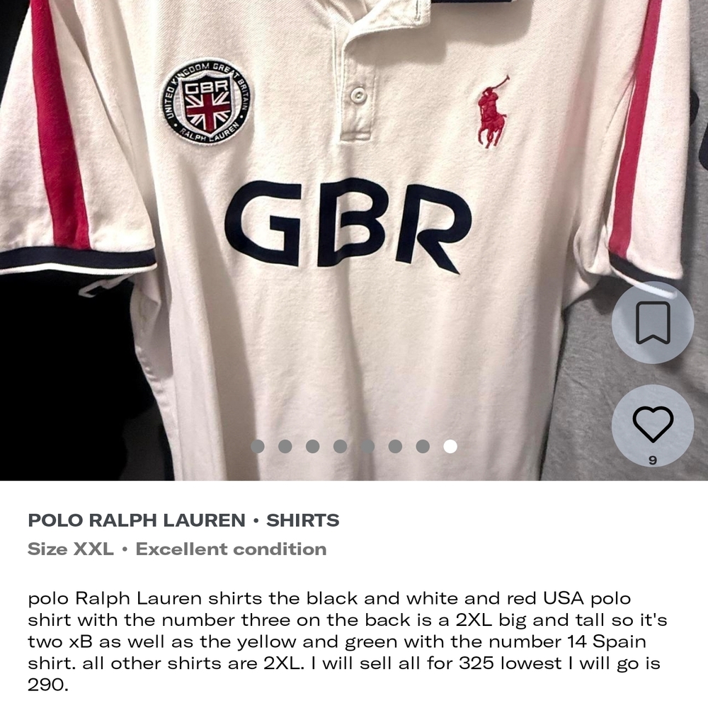 Polo Ralph Lauren White Polo Shirt with Red Logo